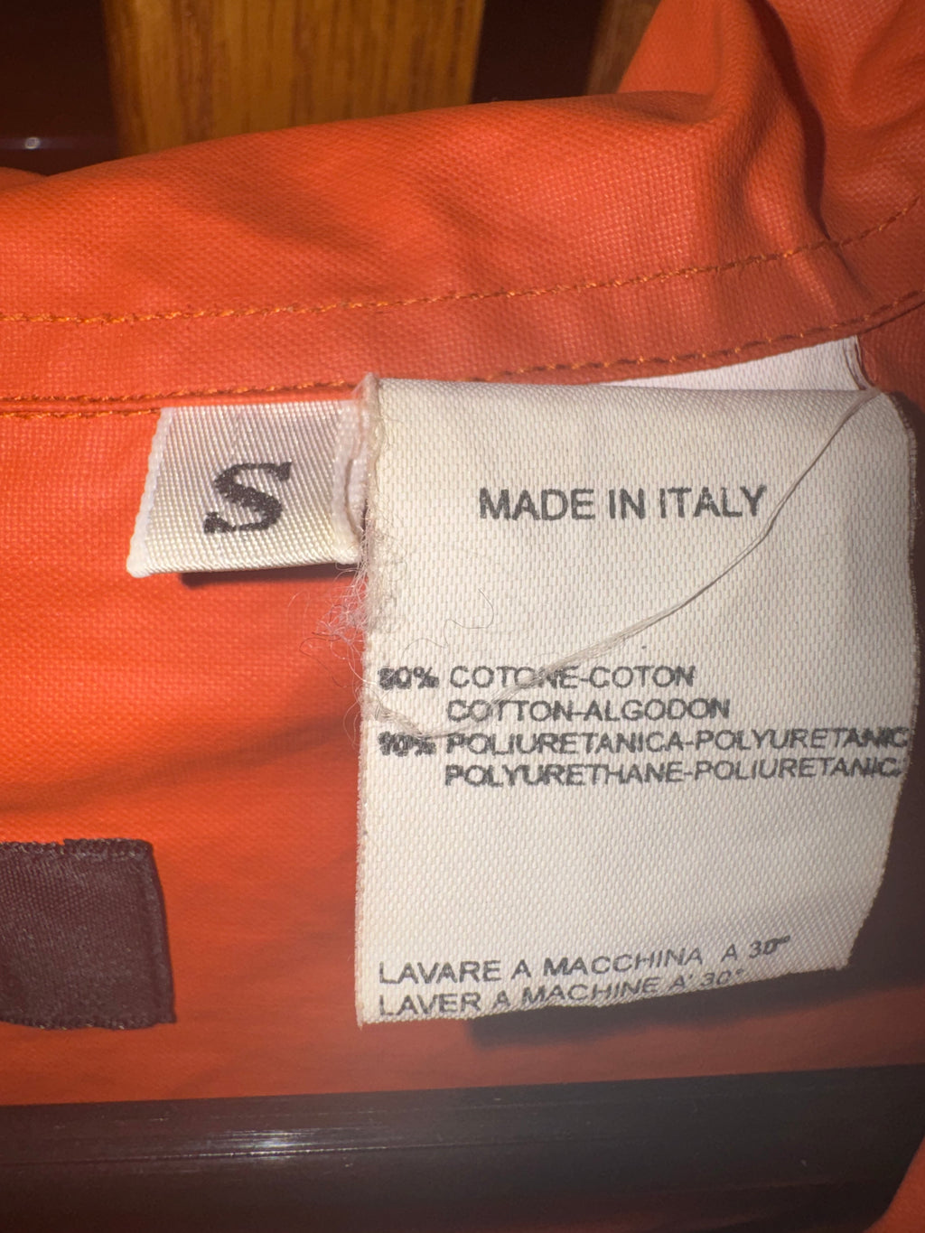 Versace Classic V2 Orange Quarter-Zip Jacket/Shirt – Made in Italy – Authentic w/ COA
