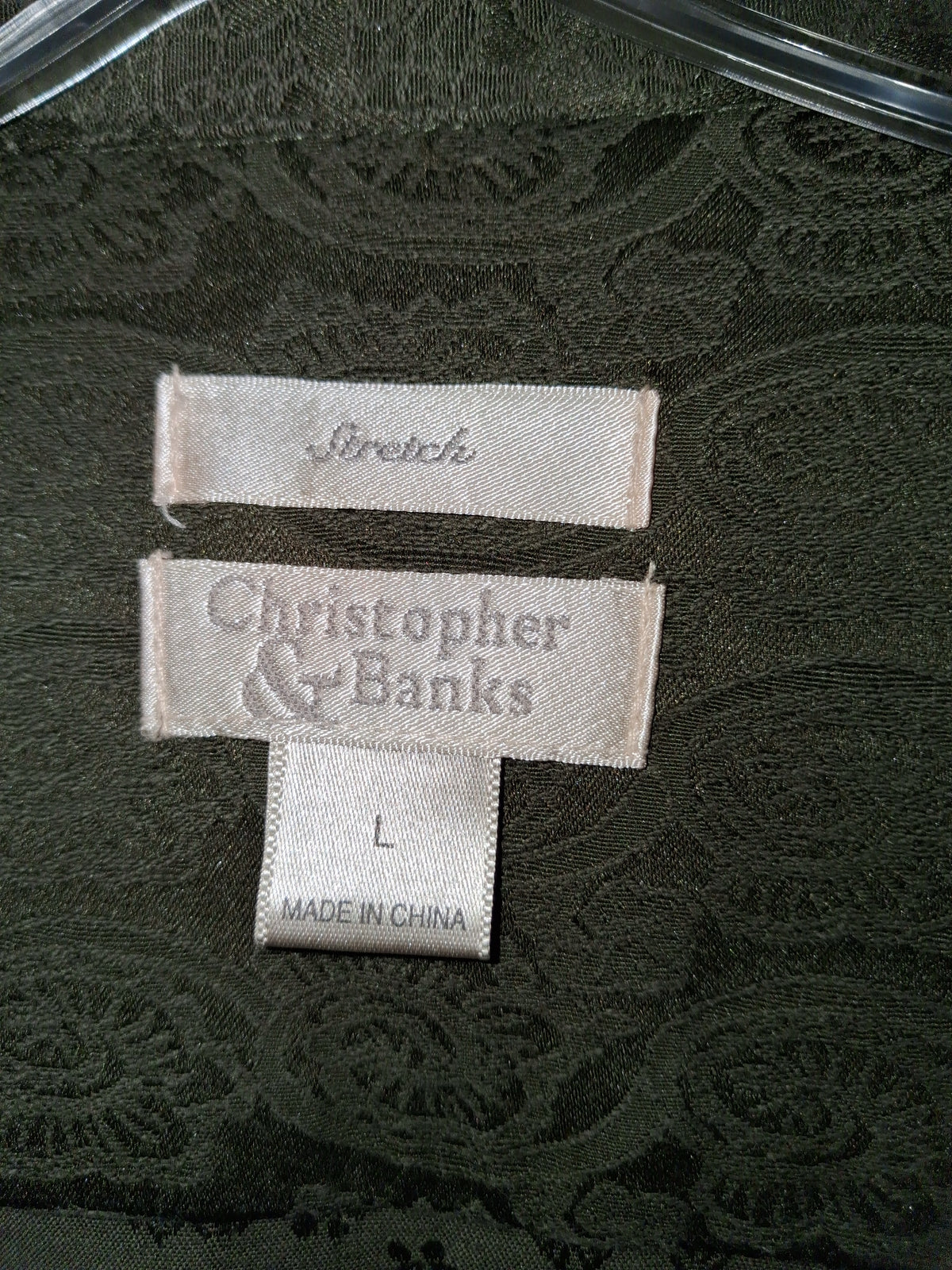 Christopher & Banks Olive Floral Lace Jacket