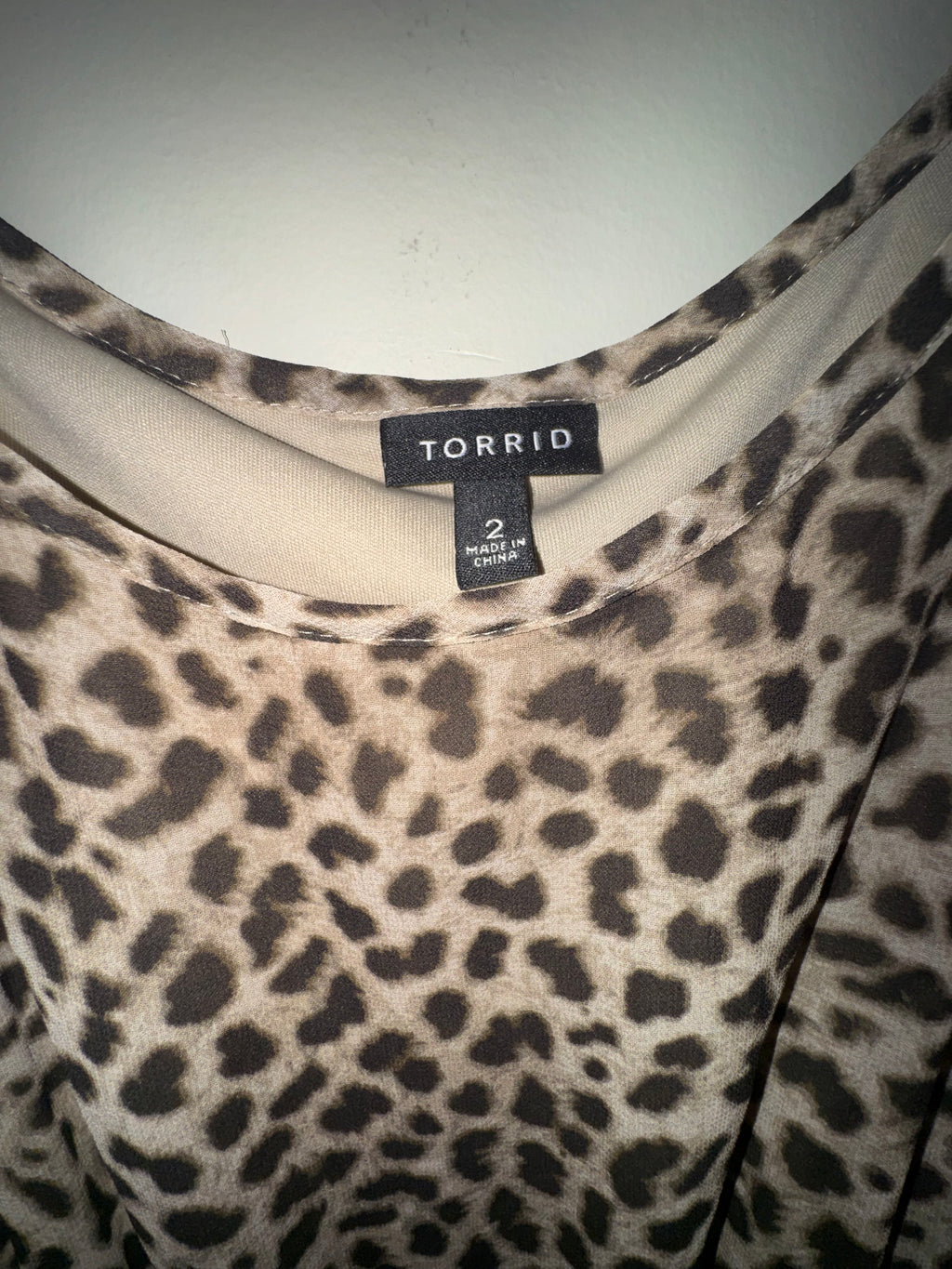 Torrid Leopard Print Handkerchief Hem Midi Dress