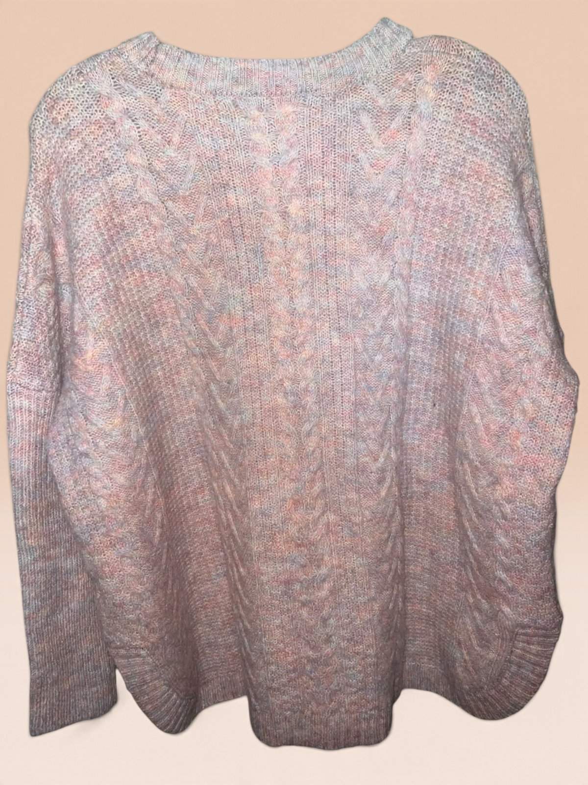 Natural Reflections Pastel Cable Knit Sweater