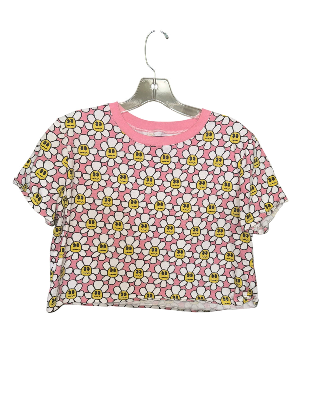 ALAB Pink Daisy Graphic Crop Top