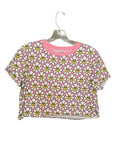 ALAB Pink Daisy Graphic Crop Top