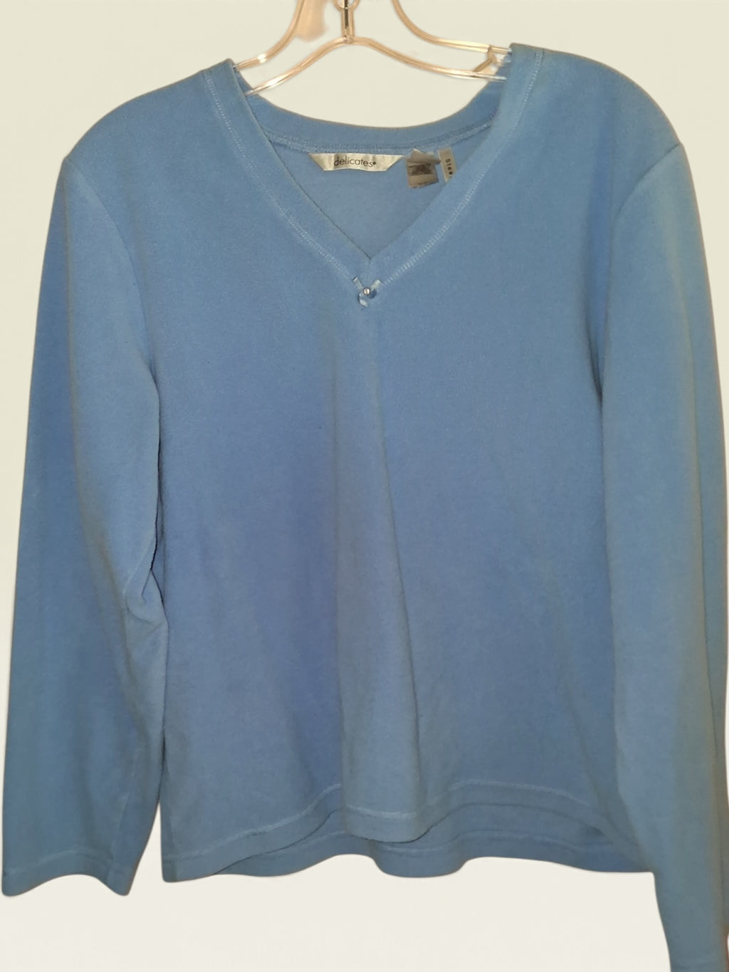 Delicates Soft Fleece V-Neck Lounge / Pajama Top