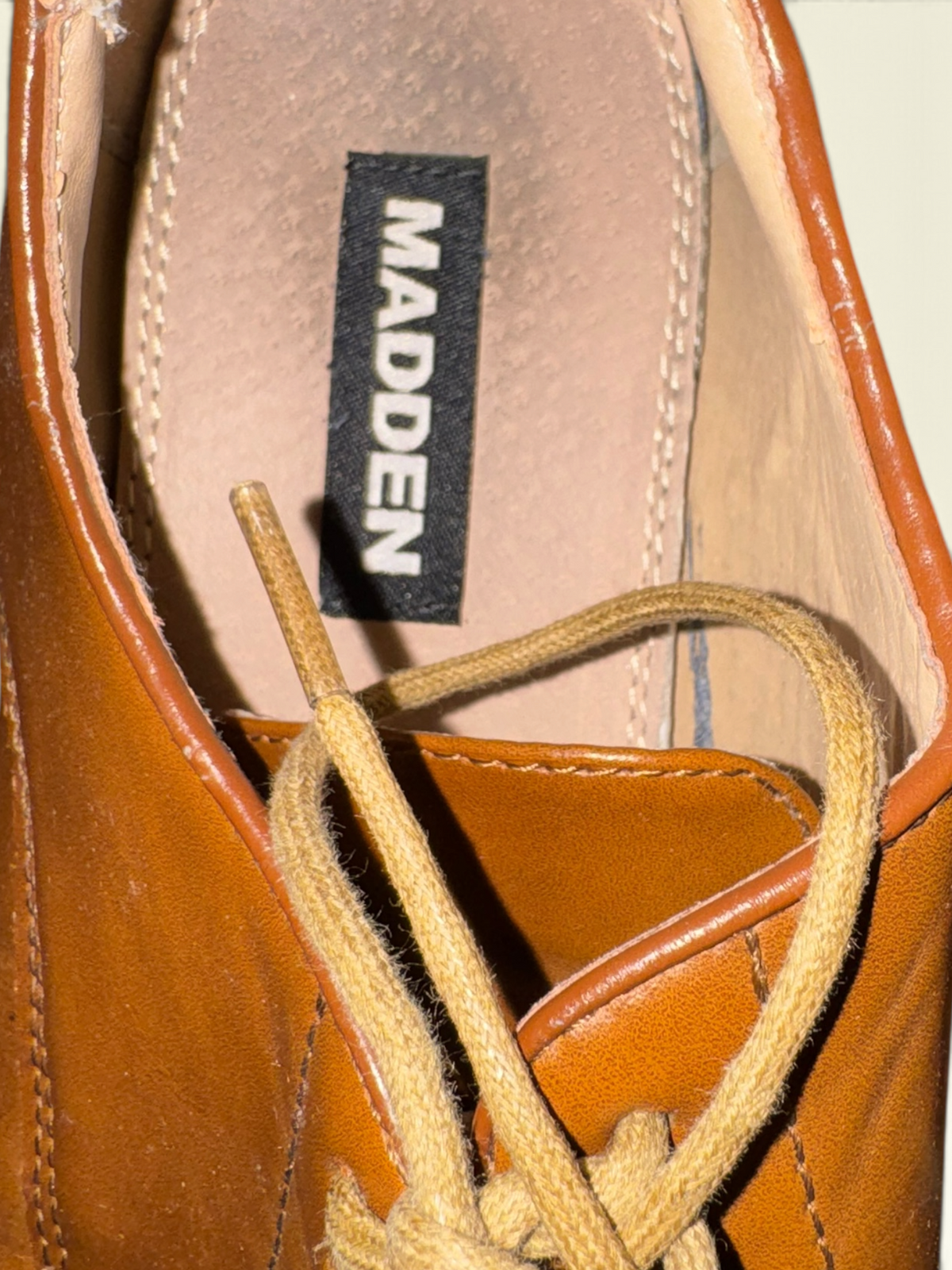 Madden Tan Lace-Up Dress Shoes