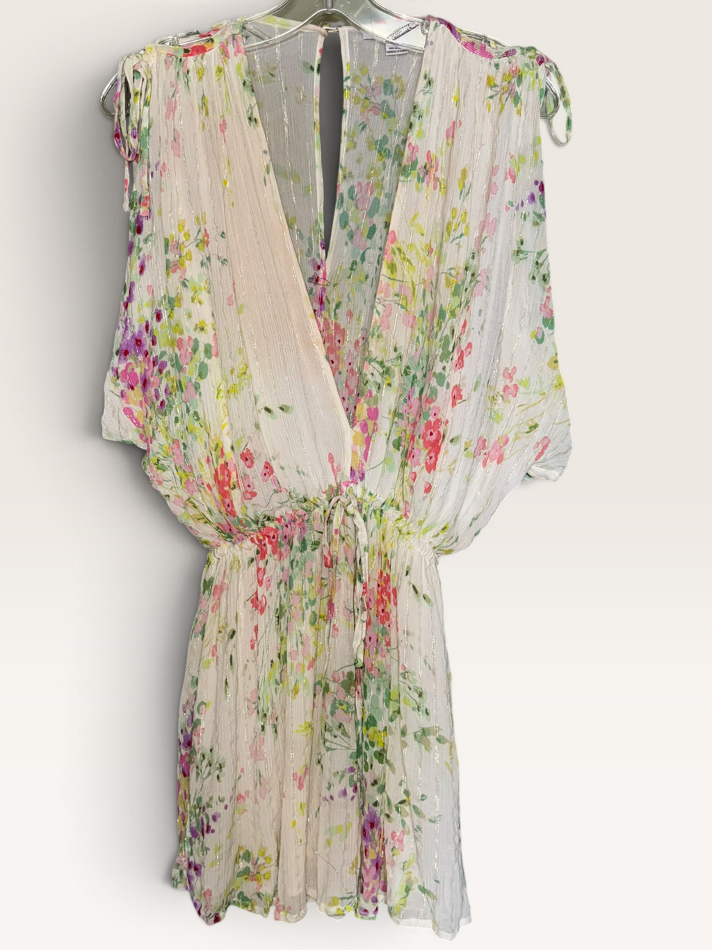 Sabina Musayev Metallic Floral Mini Dress