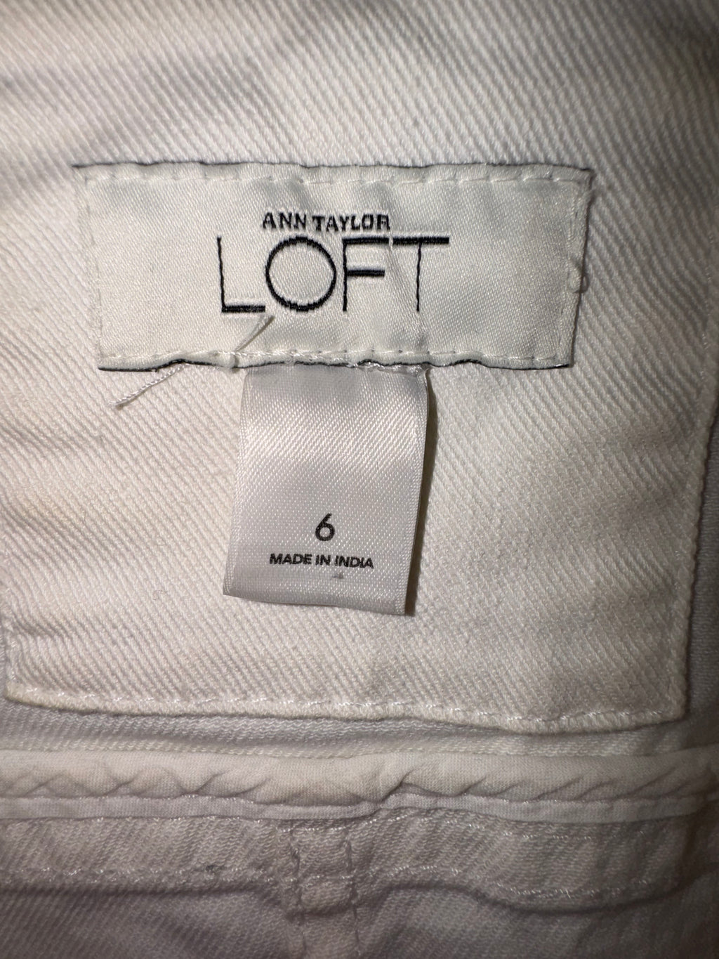 Ann Taylor LOFT White Denim Jacket