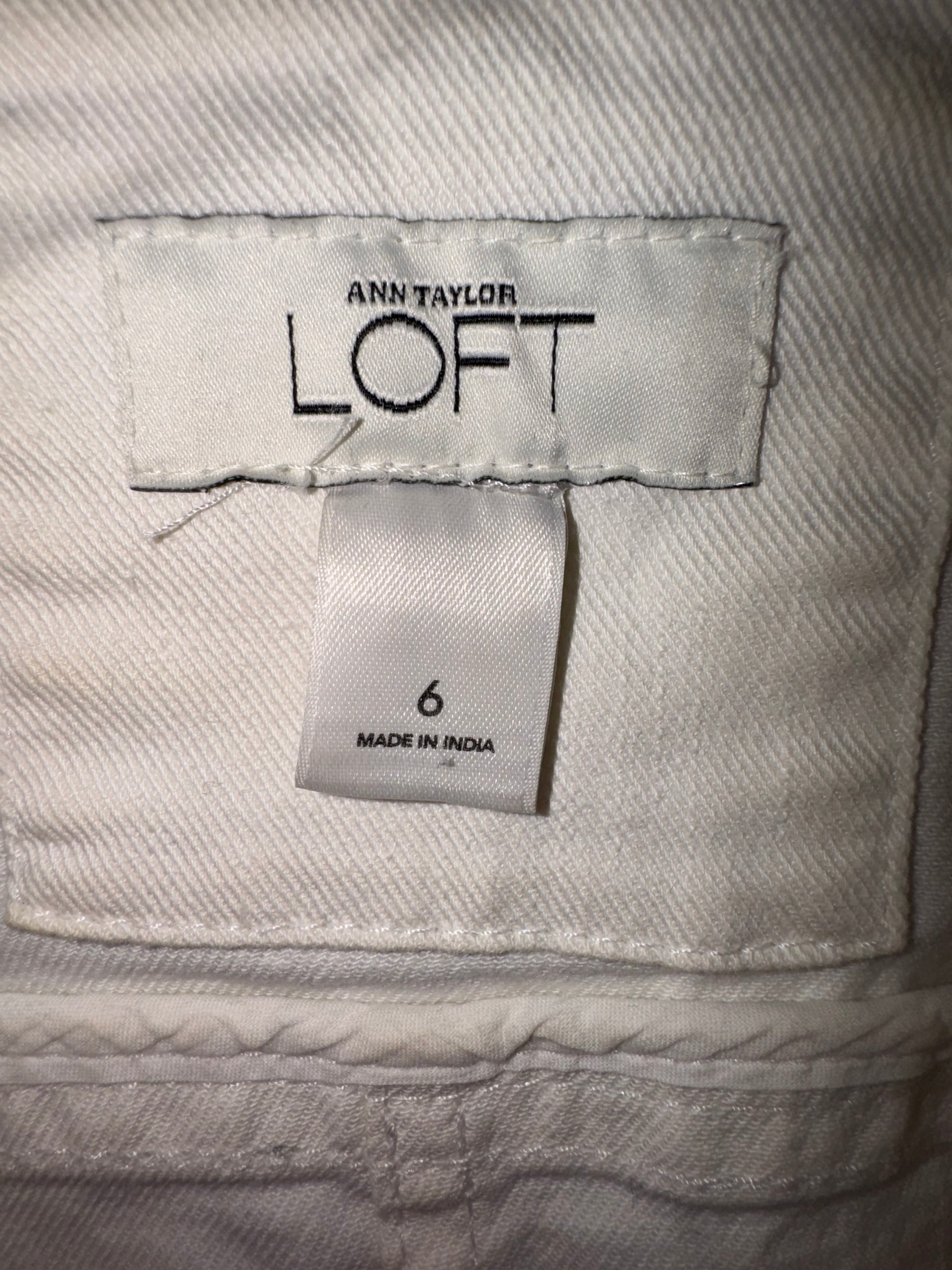 Ann Taylor LOFT White Denim Jacket