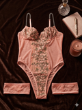 Blush Embroidered Lace Bodysuit