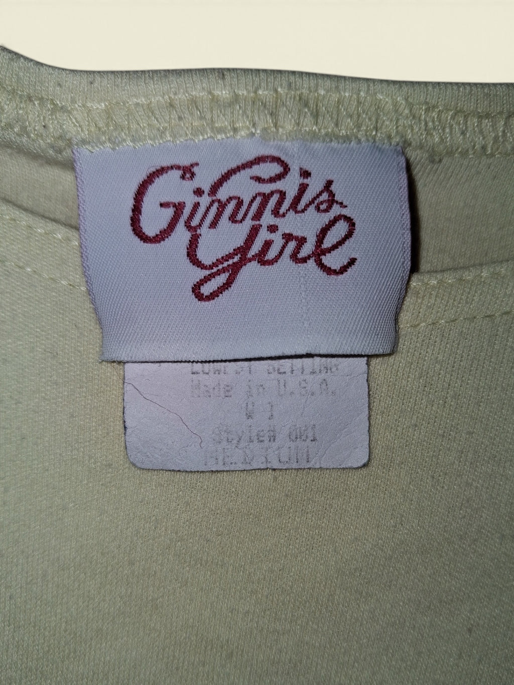 Ginnis Girl Vintage Light Yellow Short-Sleeve Tee