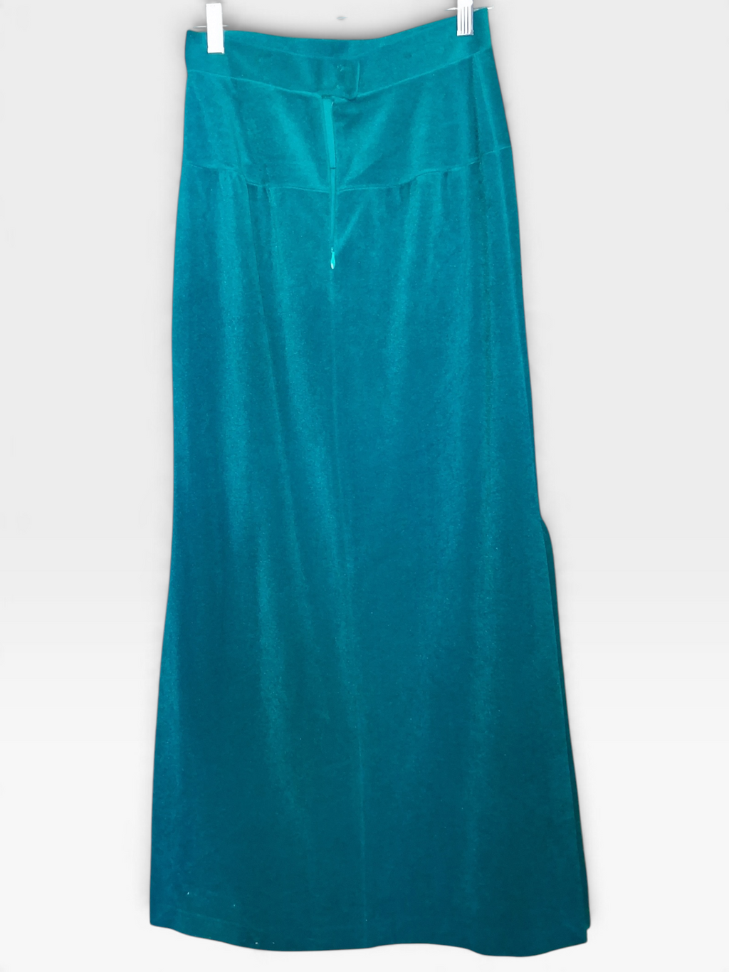 Vintage Vanity Fair Emerald Green Velour Maxi Skirt
