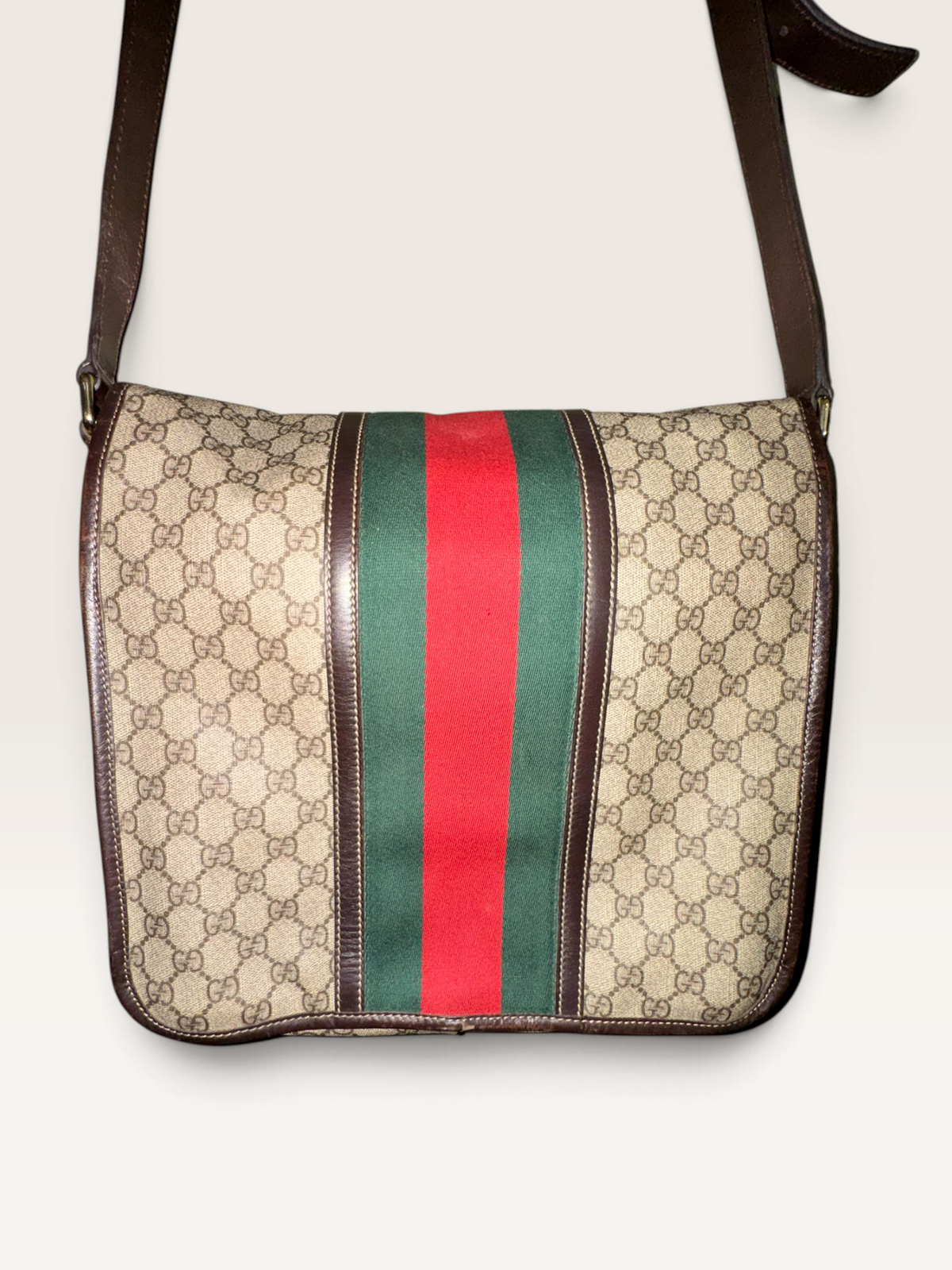 Vintage Gucci GG Supreme Web Messenger Crossbody Bag – Style 201444