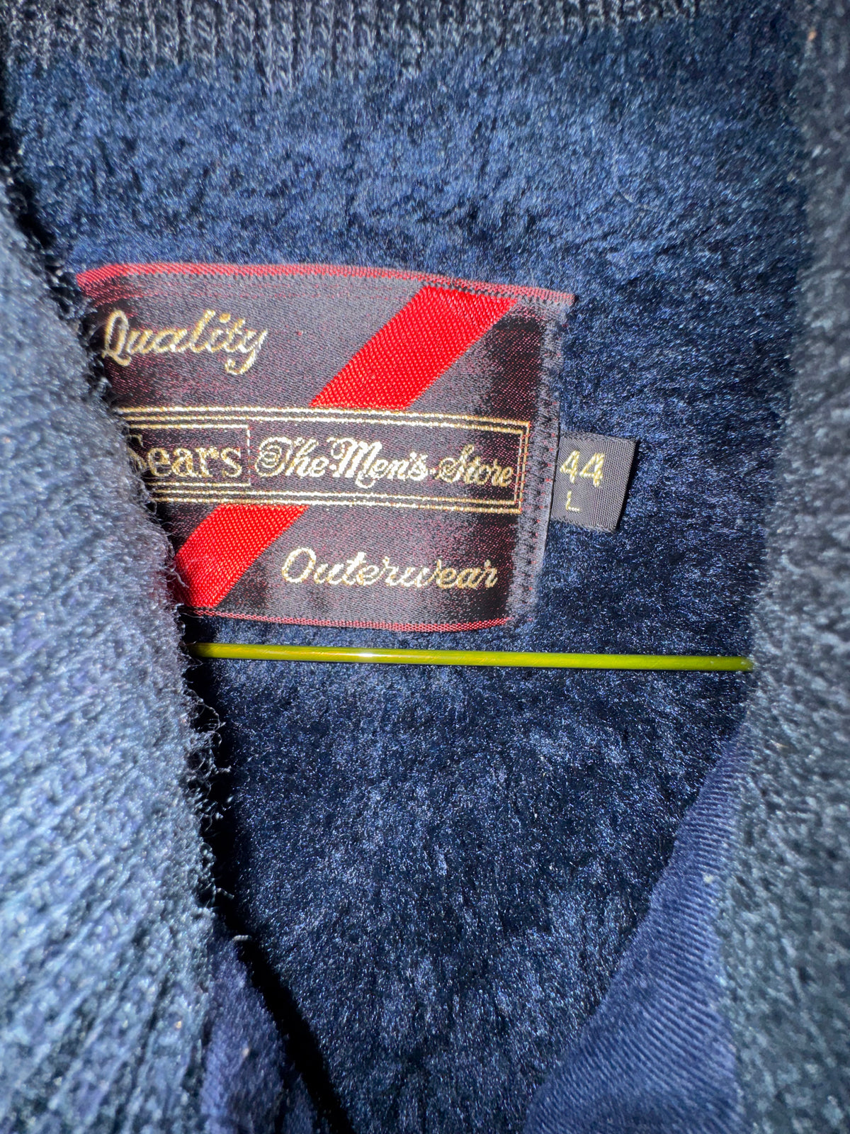 Sears The Men’s Store Navy Fleece-Lined Jacket