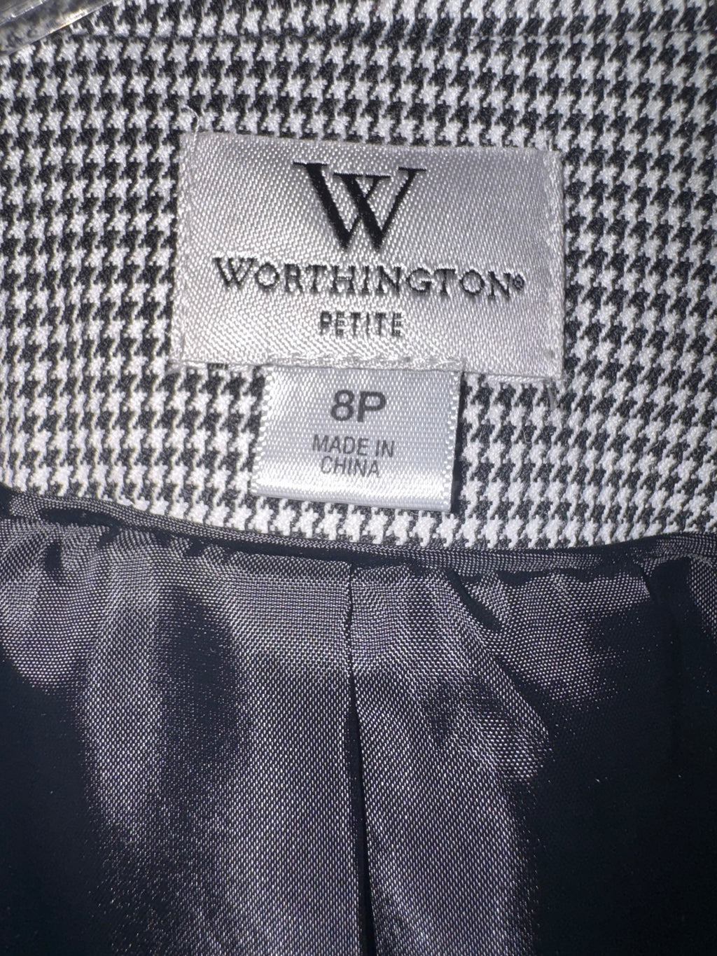 Worthington Petite Houndstooth Blazer