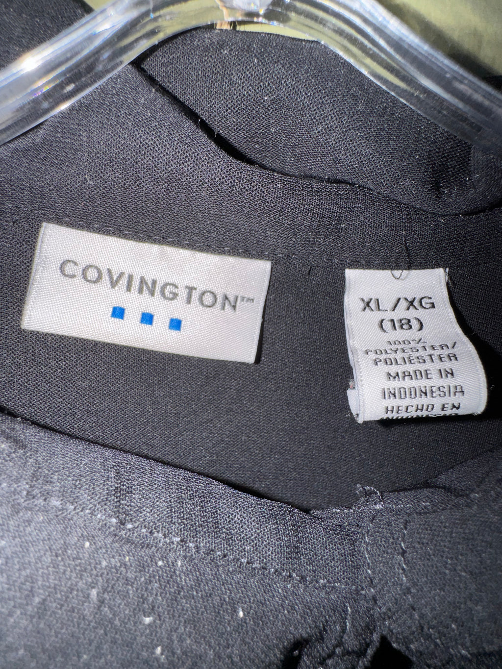 Covington Black Utility Button-Up Blouse
