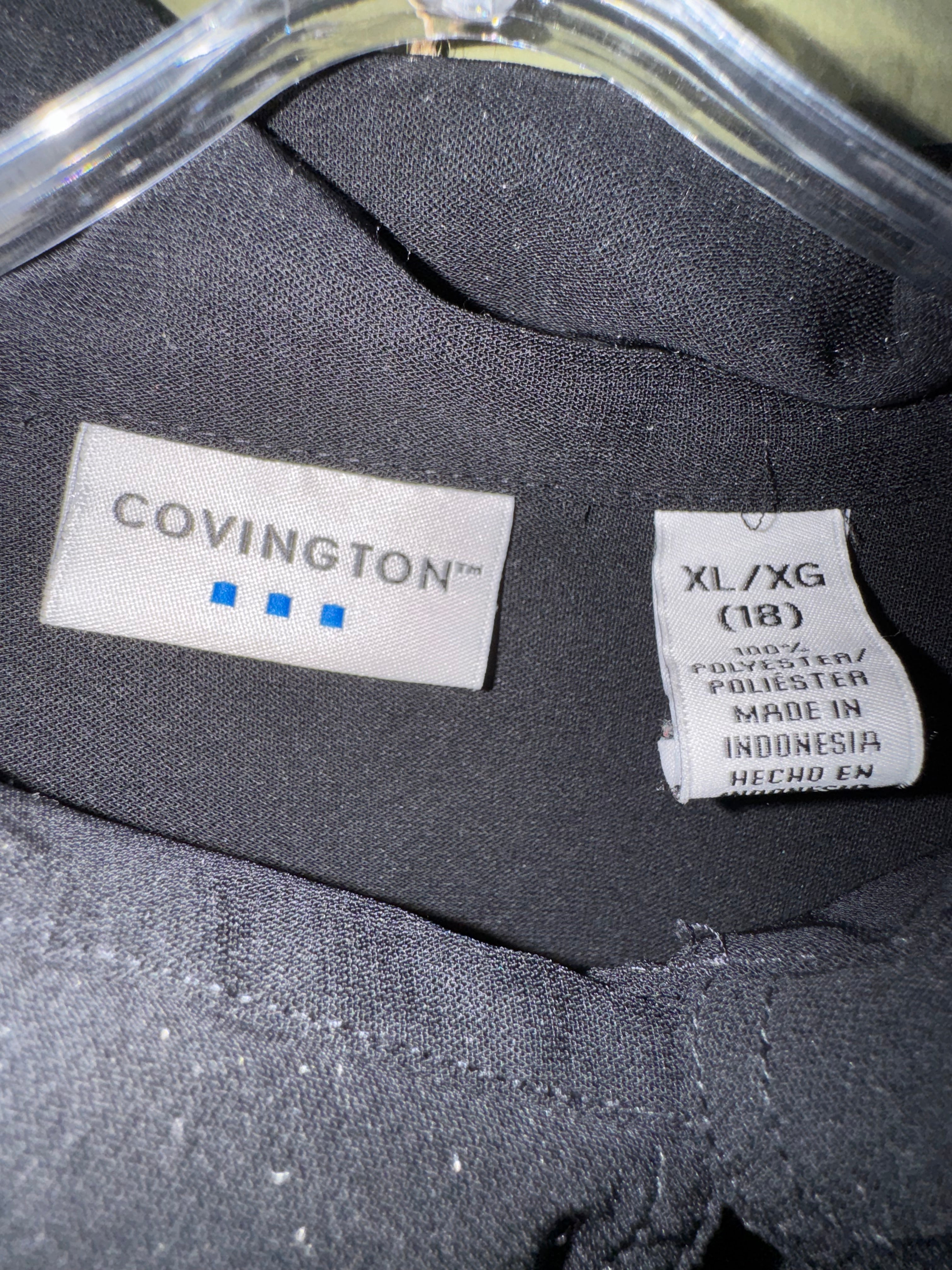 Covington Black Utility Button-Up Blouse