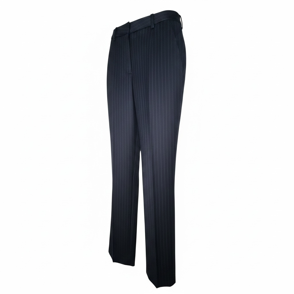 Villager Liz Claiborne Navy Blue Pinstripe 2-Piece Pant Suit Blazer