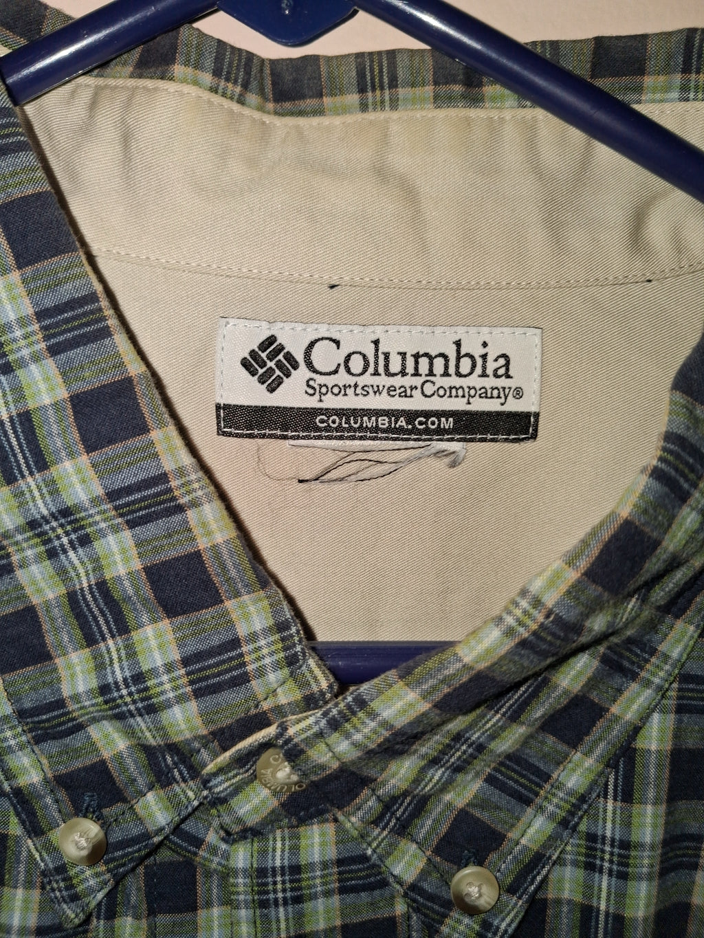 Columbia Blue & Gray Plaid Button-Down Shirt