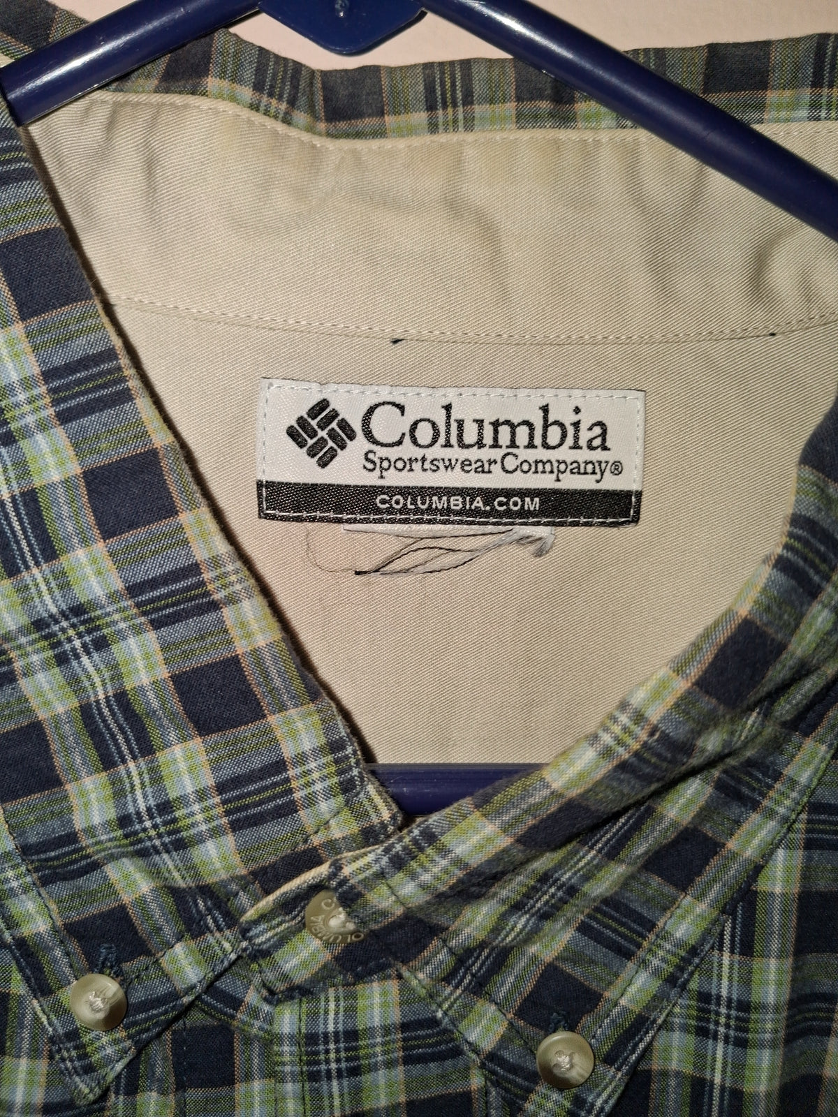 Columbia Blue & Gray Plaid Button-Down Shirt