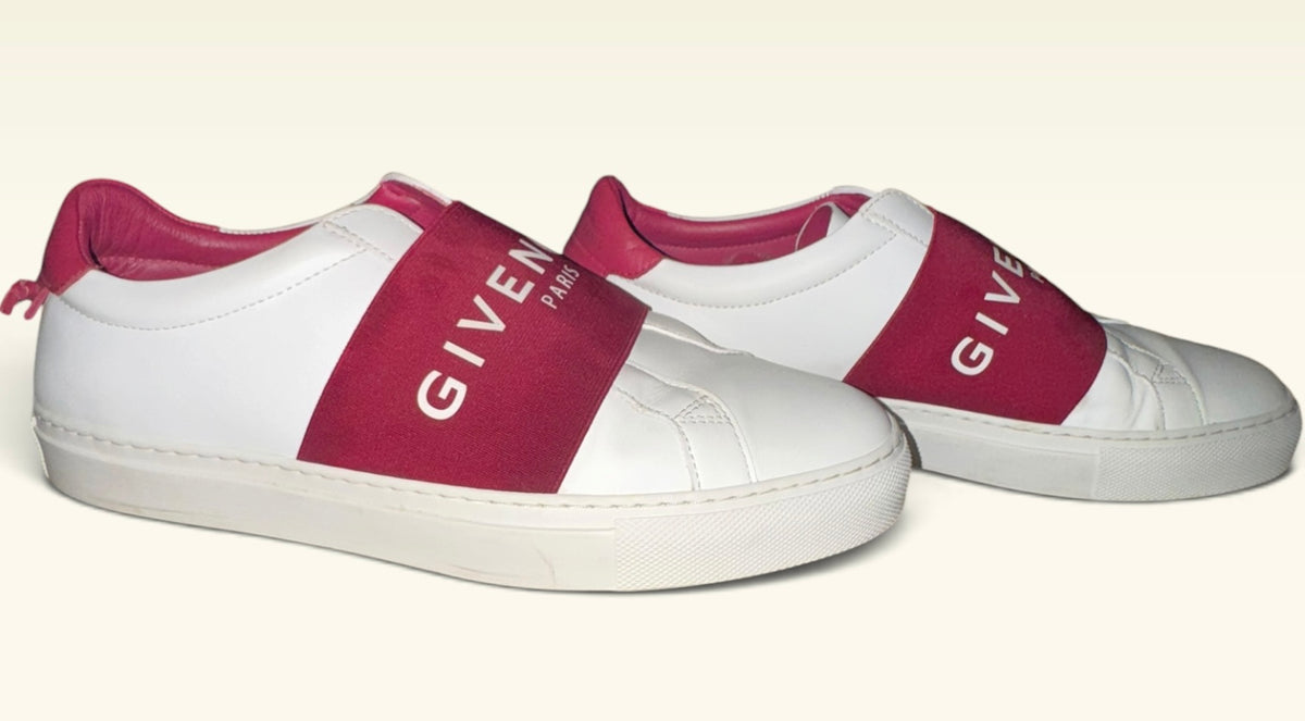 Givenchy Urban Street Slip-On Sneakers with Red Logo Band
