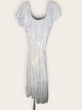 Anne Bryn White Lace Off-the-Shoulder Midi Dress