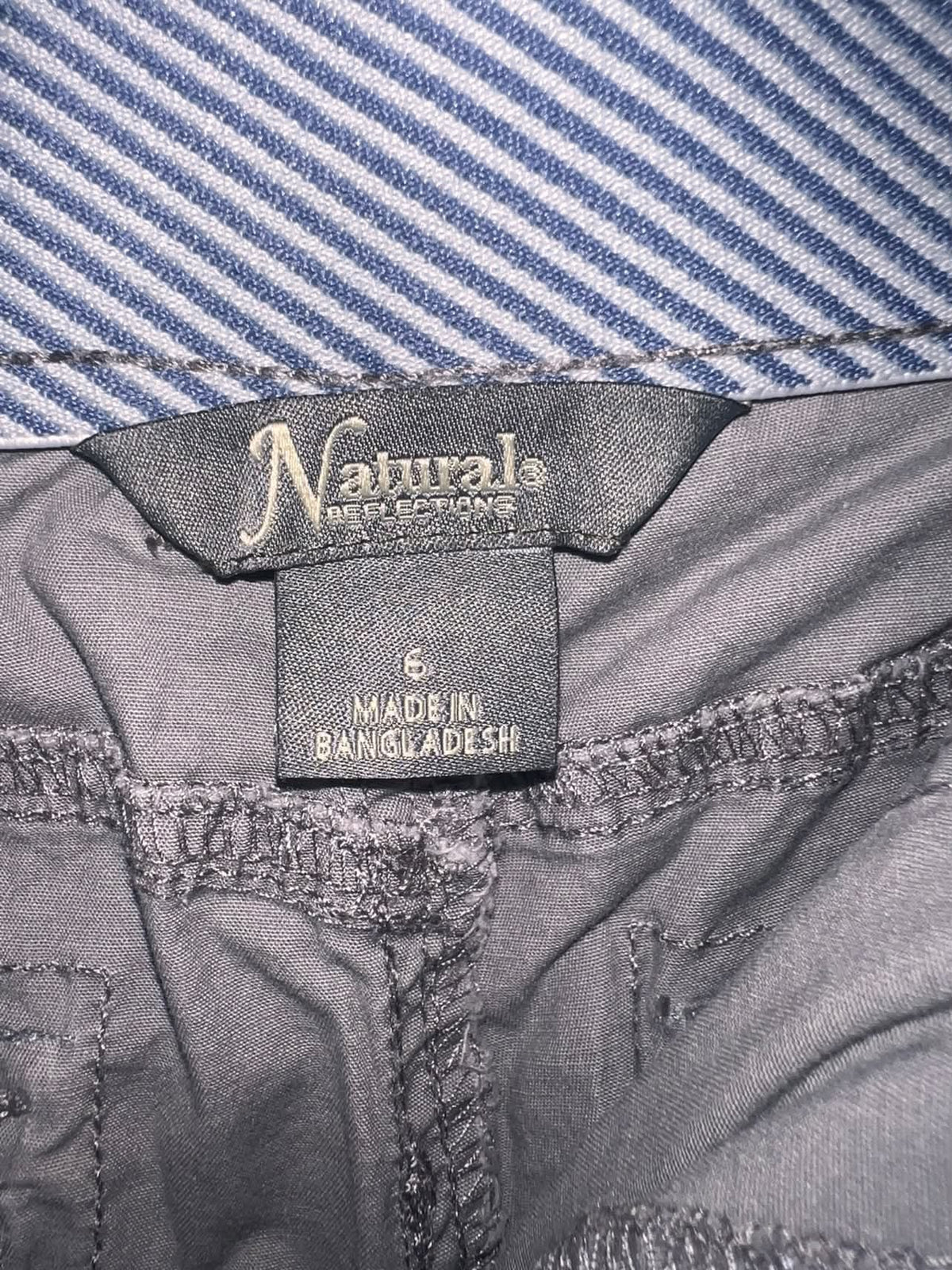 Natural Reflections Gray Utility Cargo Pants