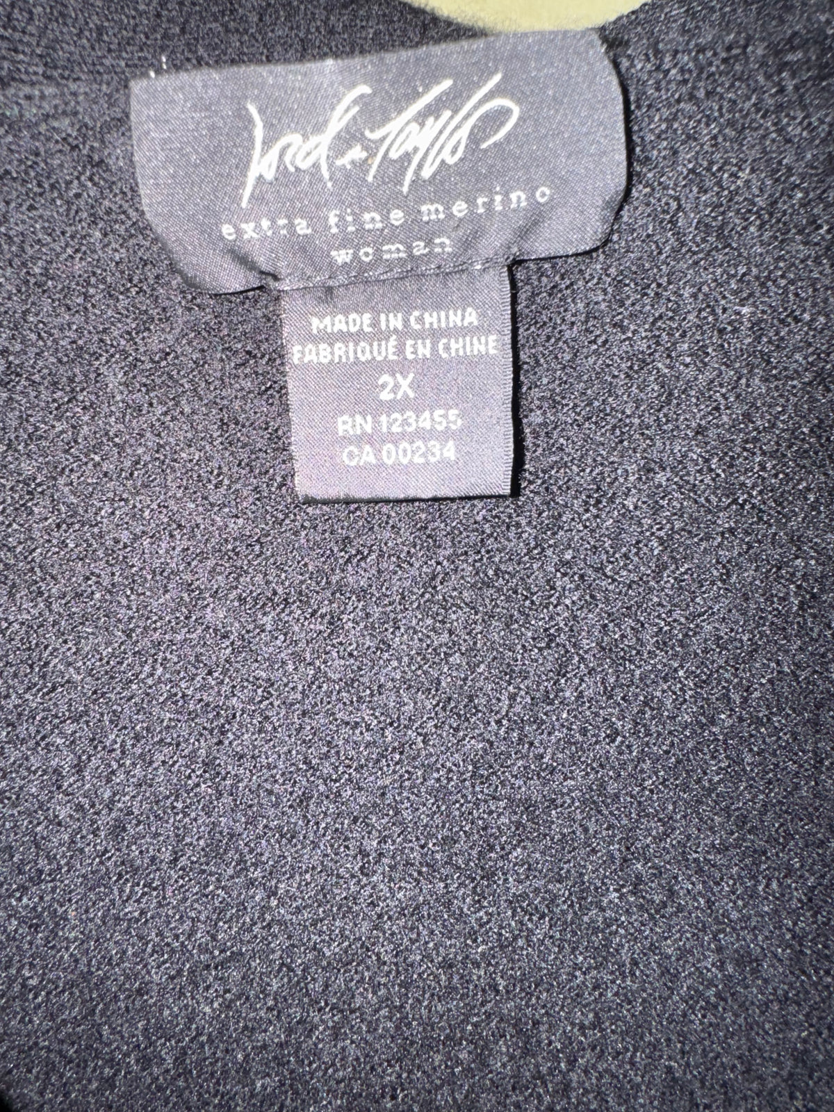 Lord & Taylor Extra Fine Merino Wool Cardigan