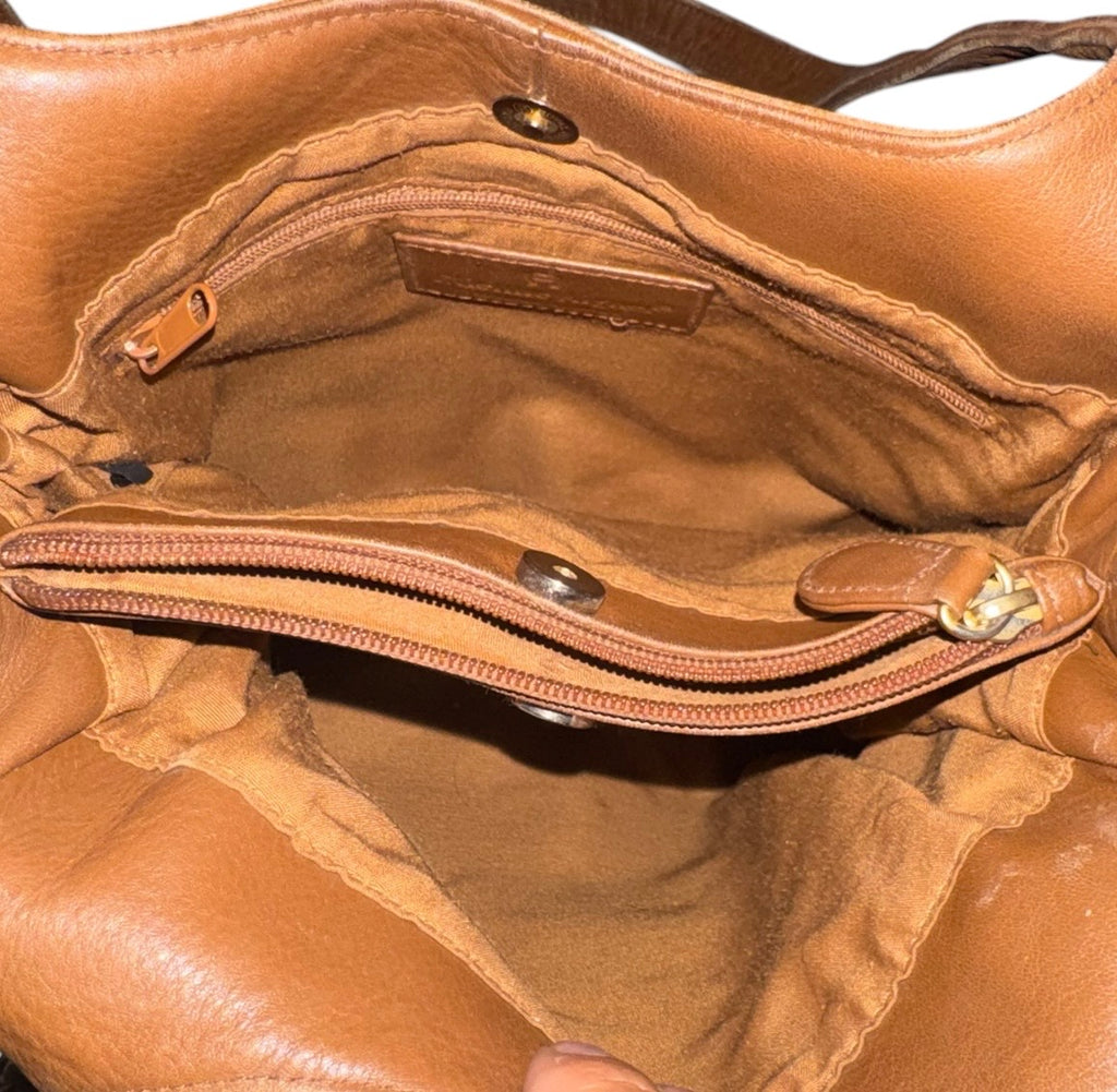 Vintage Etienne Aigner Brown Genuine Leather Shoulder Bag