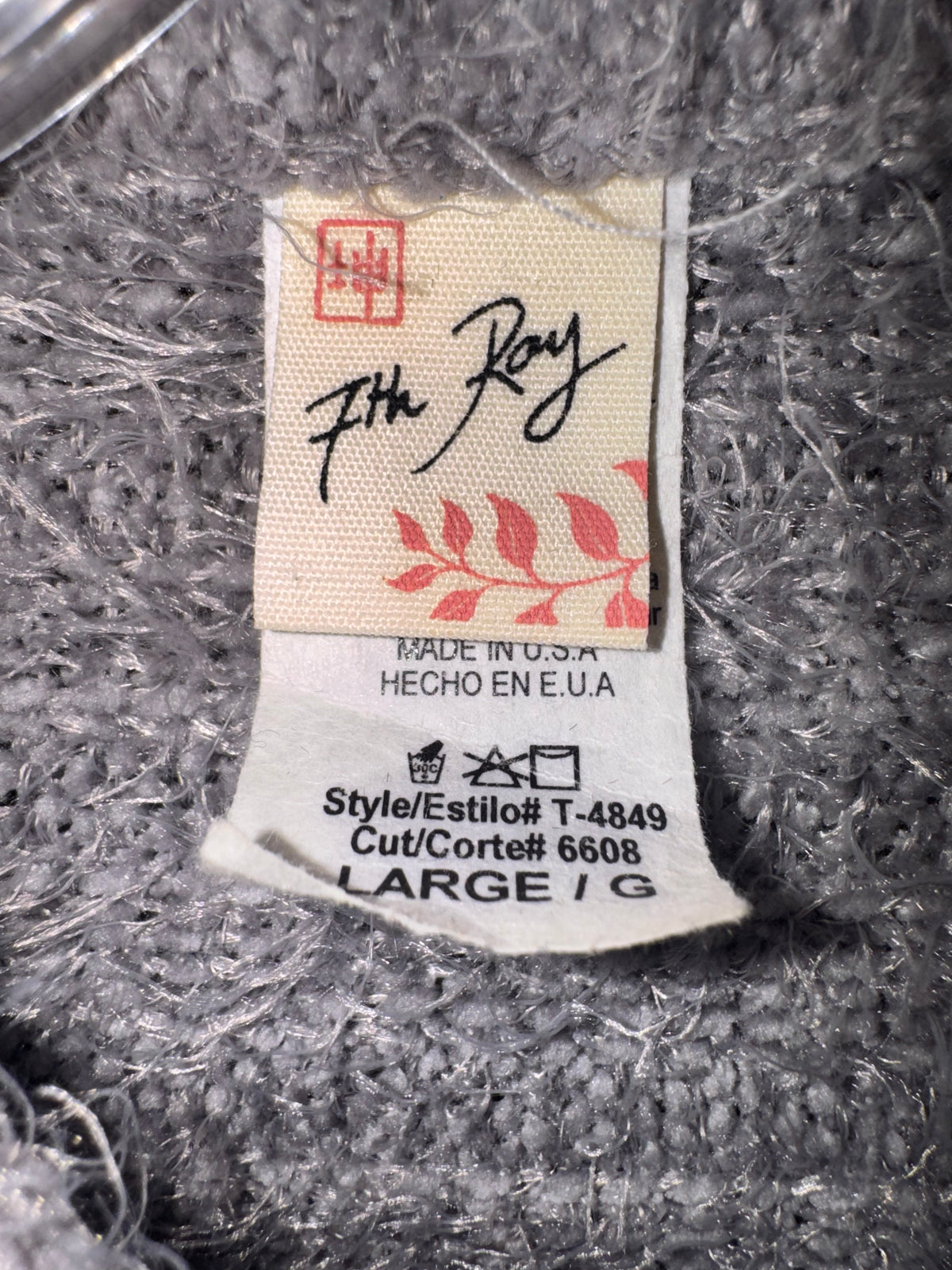 7th Ray Gray Eyelash-Knit Shacket
