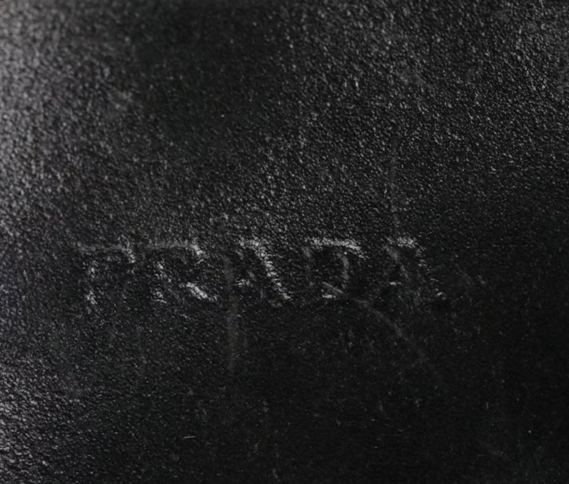 Vintage Prada Black Nylon Leather Bowler Bag - Milano Italy (2000)