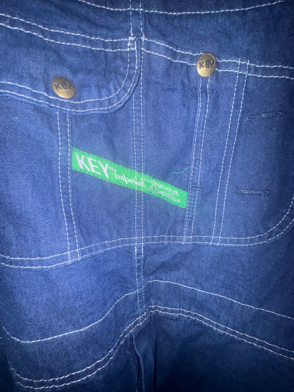 KEY Indigo Denim Bib Overalls