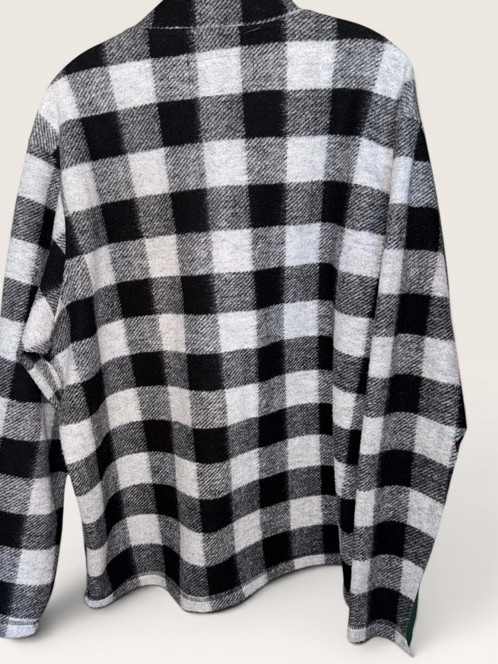 John Wayne Black & White Buffalo Plaid Fleece Pullover