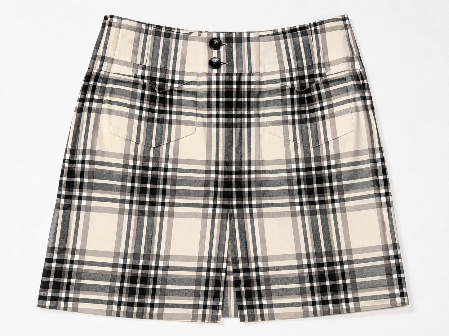 Gucci Made in Italy Plaid Mini Skirt