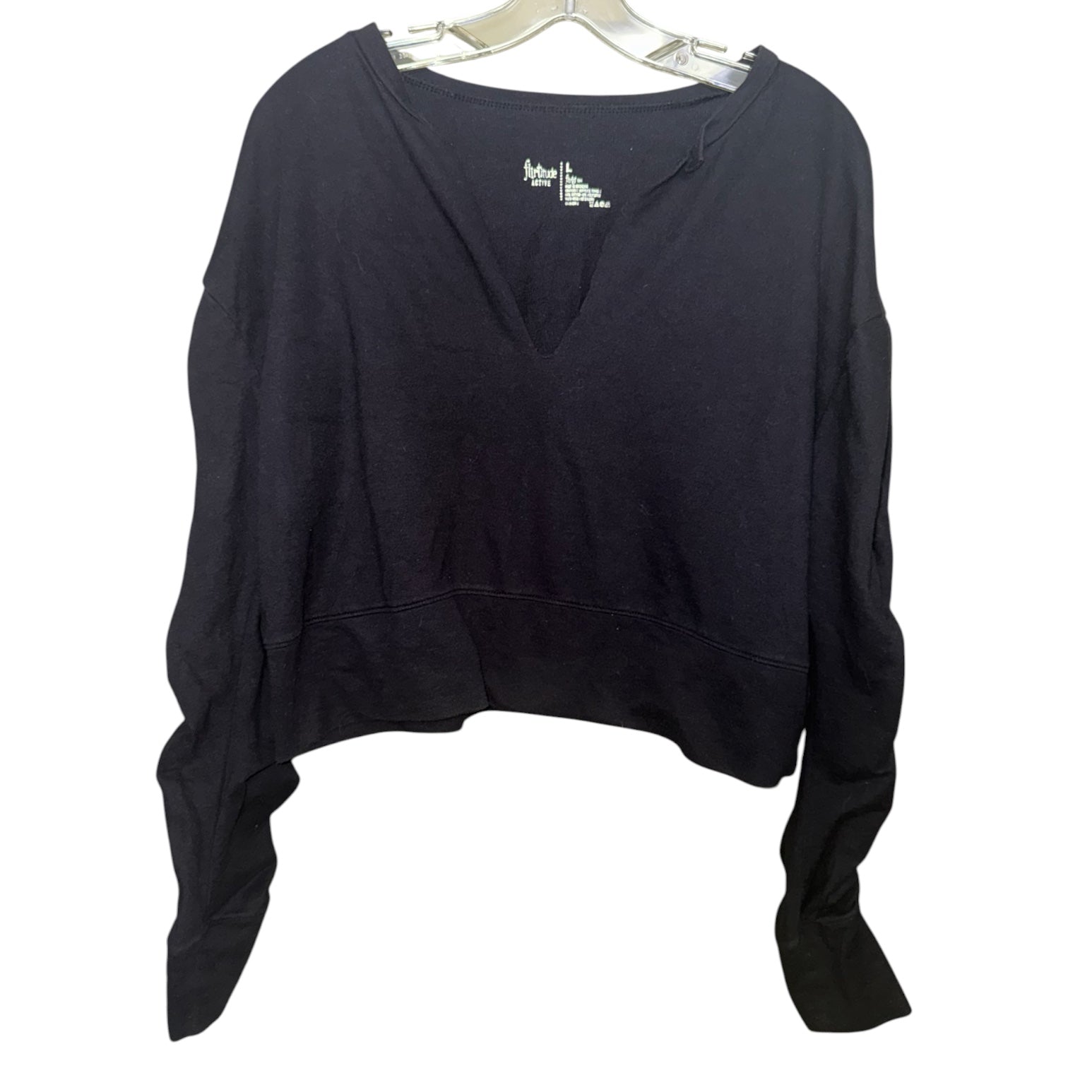 Flirtitude Active Black Cropped Sweatshirt