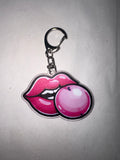 Bubblegum Lips Acrylic Keychain