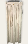 Donna Karan New York Cream Wide-Leg Belted Trousers