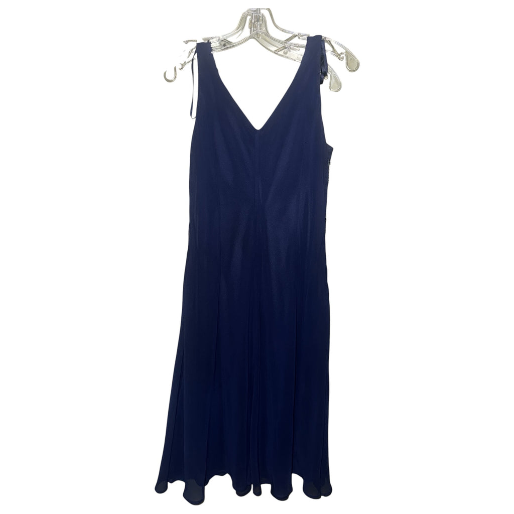 Navy Sleaveless Beaded Dress