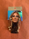 Gold-Tone Multi-Chain Ball Drop Earrings