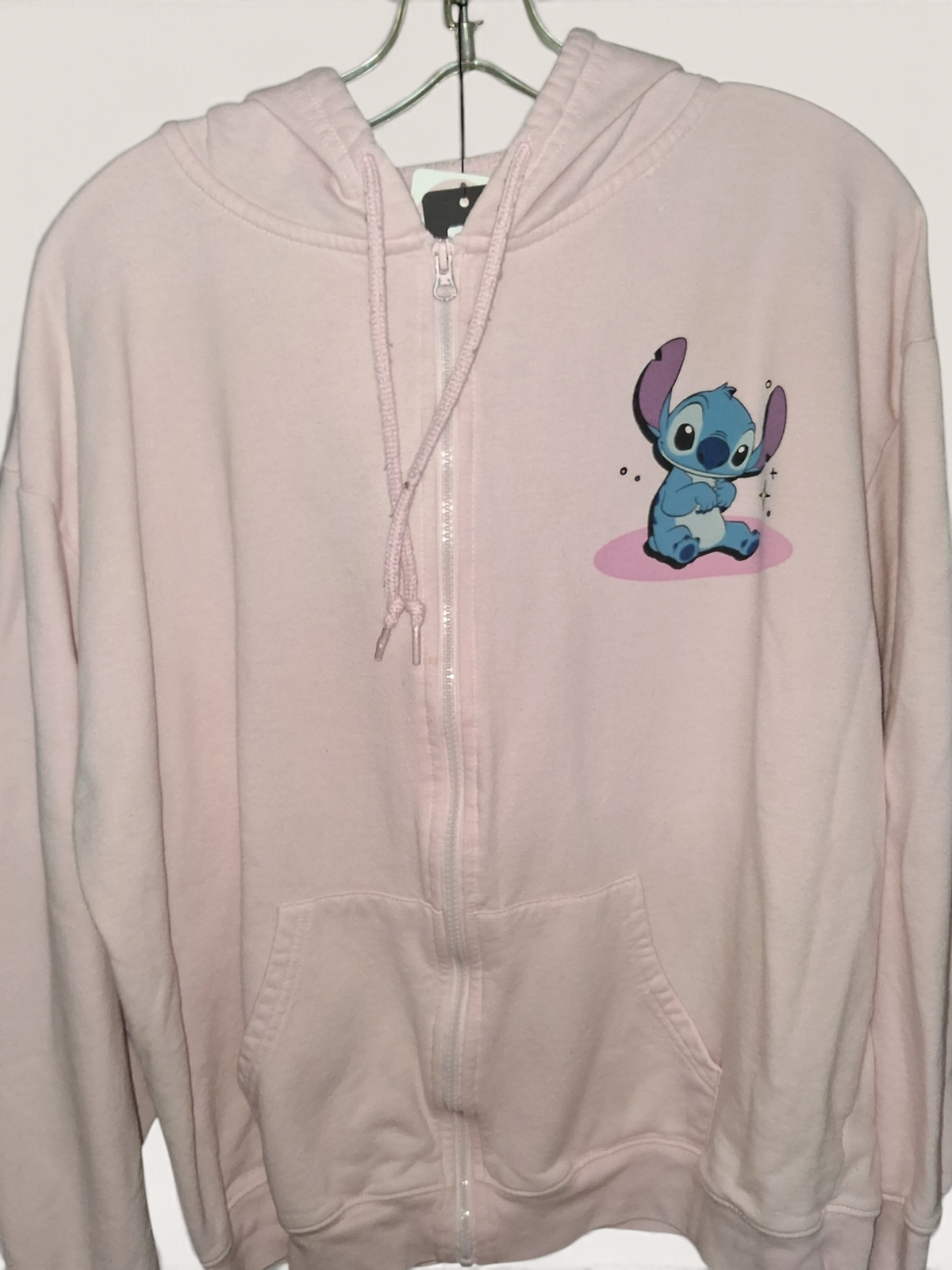 Disney Stitch Pink Cozy Attitude Graphic Zip-Up Hoodie