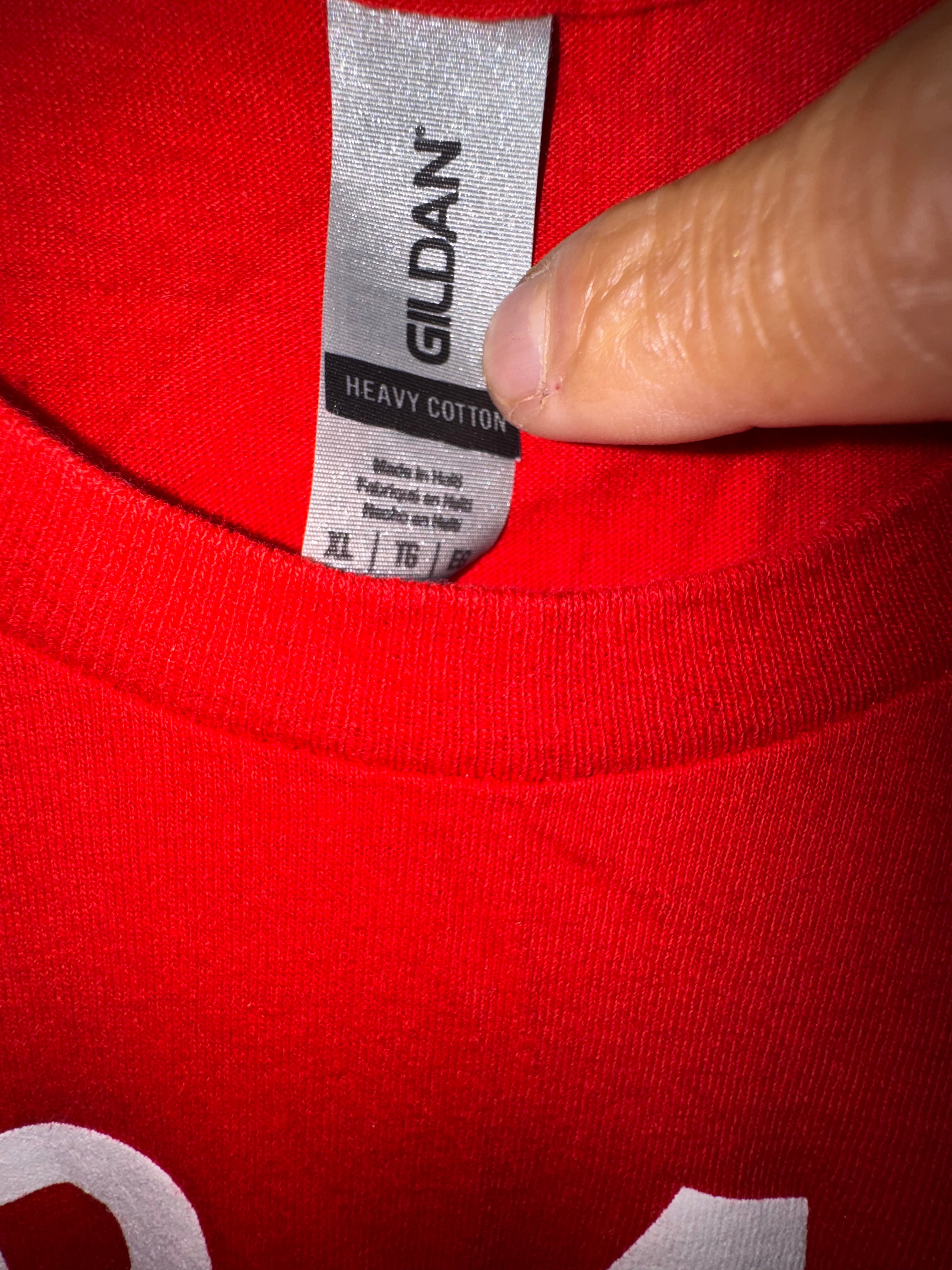 G.R.A.B. getrichactbroke" Red Graphic Tee