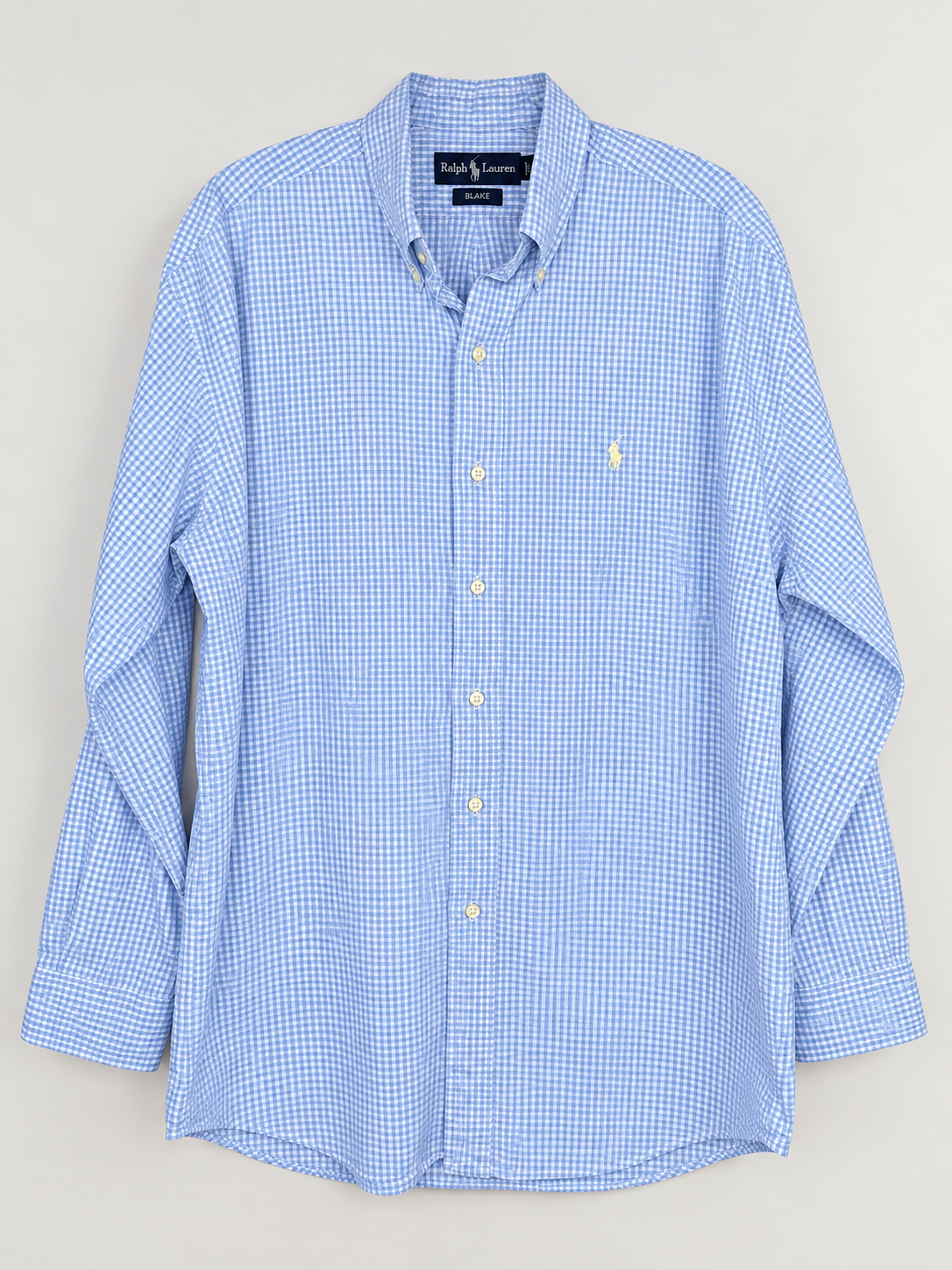 Ralph Lauren Blake Blue & White Micro-Check Button-Down