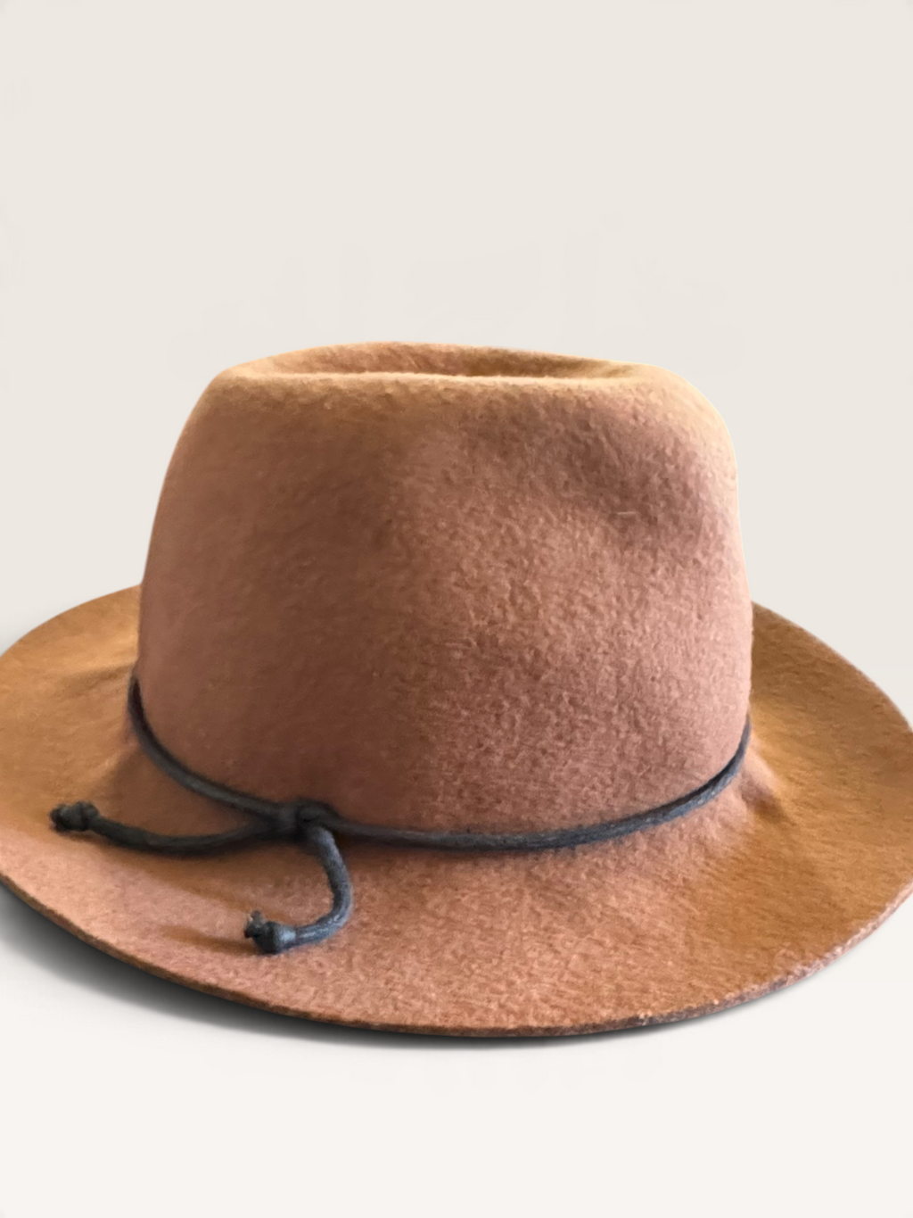 Camel 100% Wool Felt Brimmed Hat