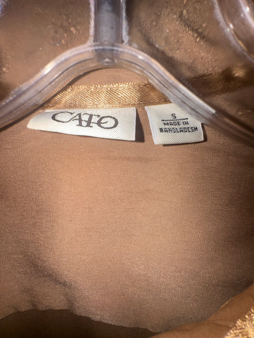 Cato Tan Button-Front Blouse