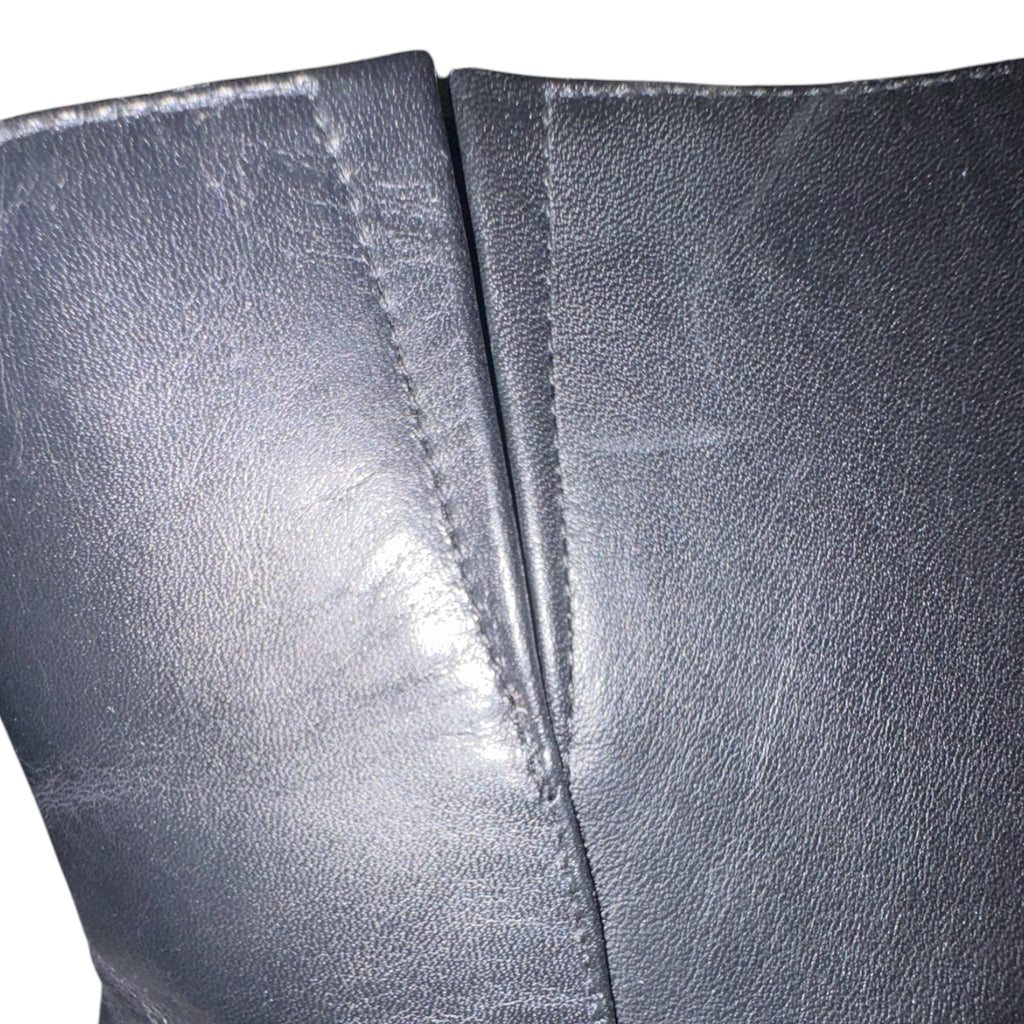 Naturalizer Women's Black Leather Square Toe Ankle Boots