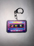 Retro Cassette Tape Acrylic Keychain