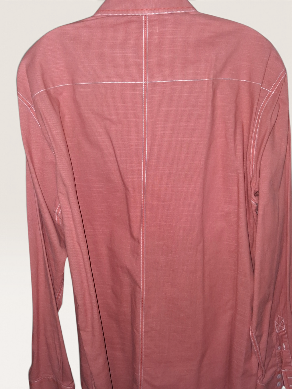 Johnston & Murphy Coral Pink Slim Fit Button-Down Shirt