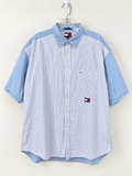 Tommy Jeans Striped & Denim Colorblock Shirt