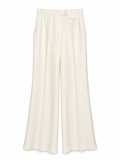 Emporio Armani Ivory Wide-Leg Trousers