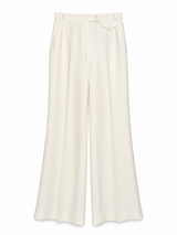 Emporio Armani Ivory Wide-Leg Trousers
