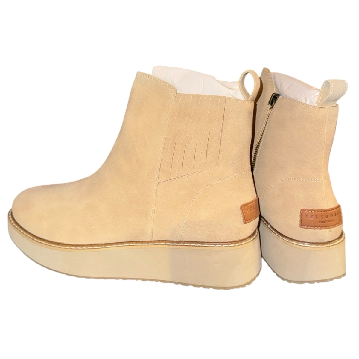 Yellow Box Platform Side Zip Chelsea Booties (NWT)