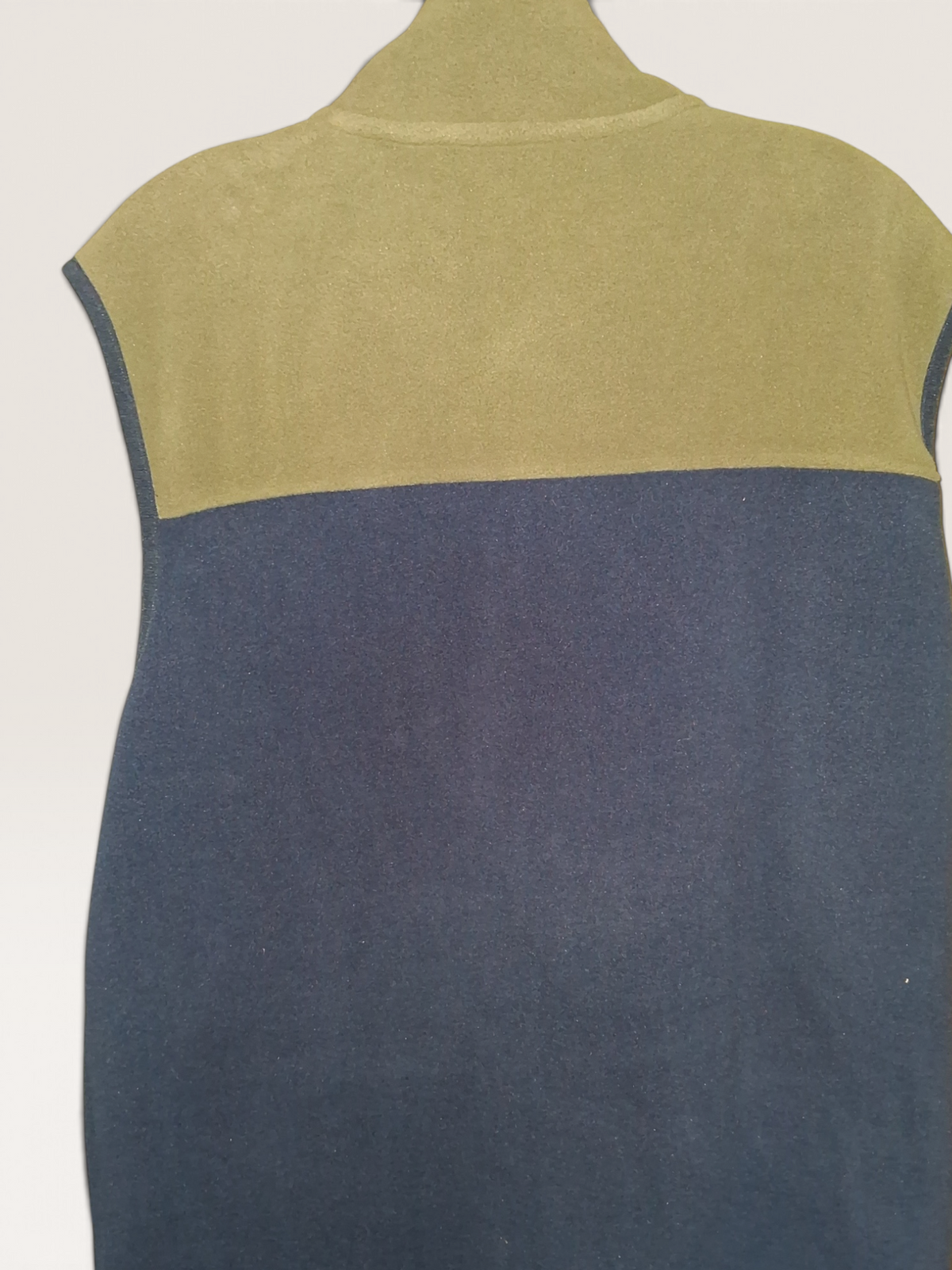 Brooks Brothers Olive Green & Navy Colorblock Fleece Vest